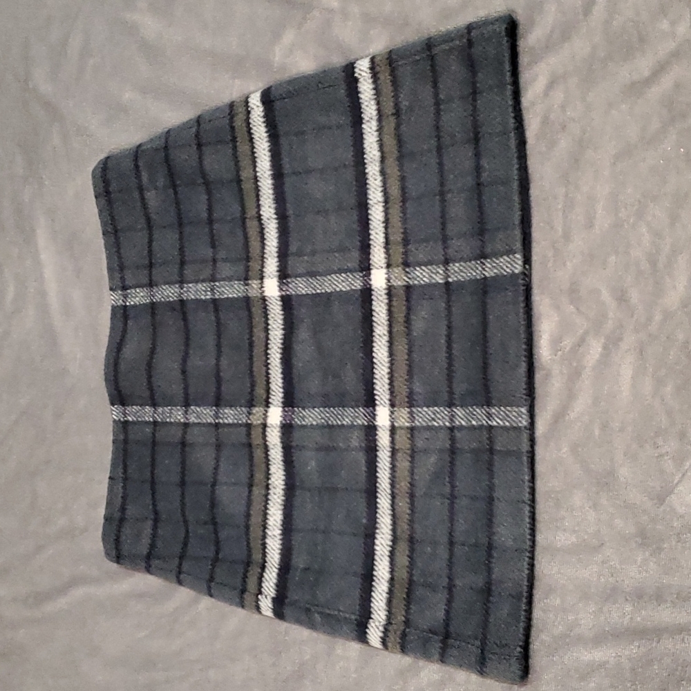 LOFT Gray Plaid Mini Skirt